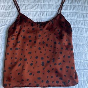 Cheetah cropped tank top